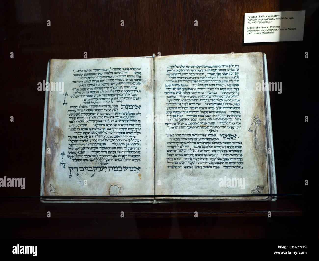 Close-up of book of Selichot- Jewish poems and prayers, Klausen ...