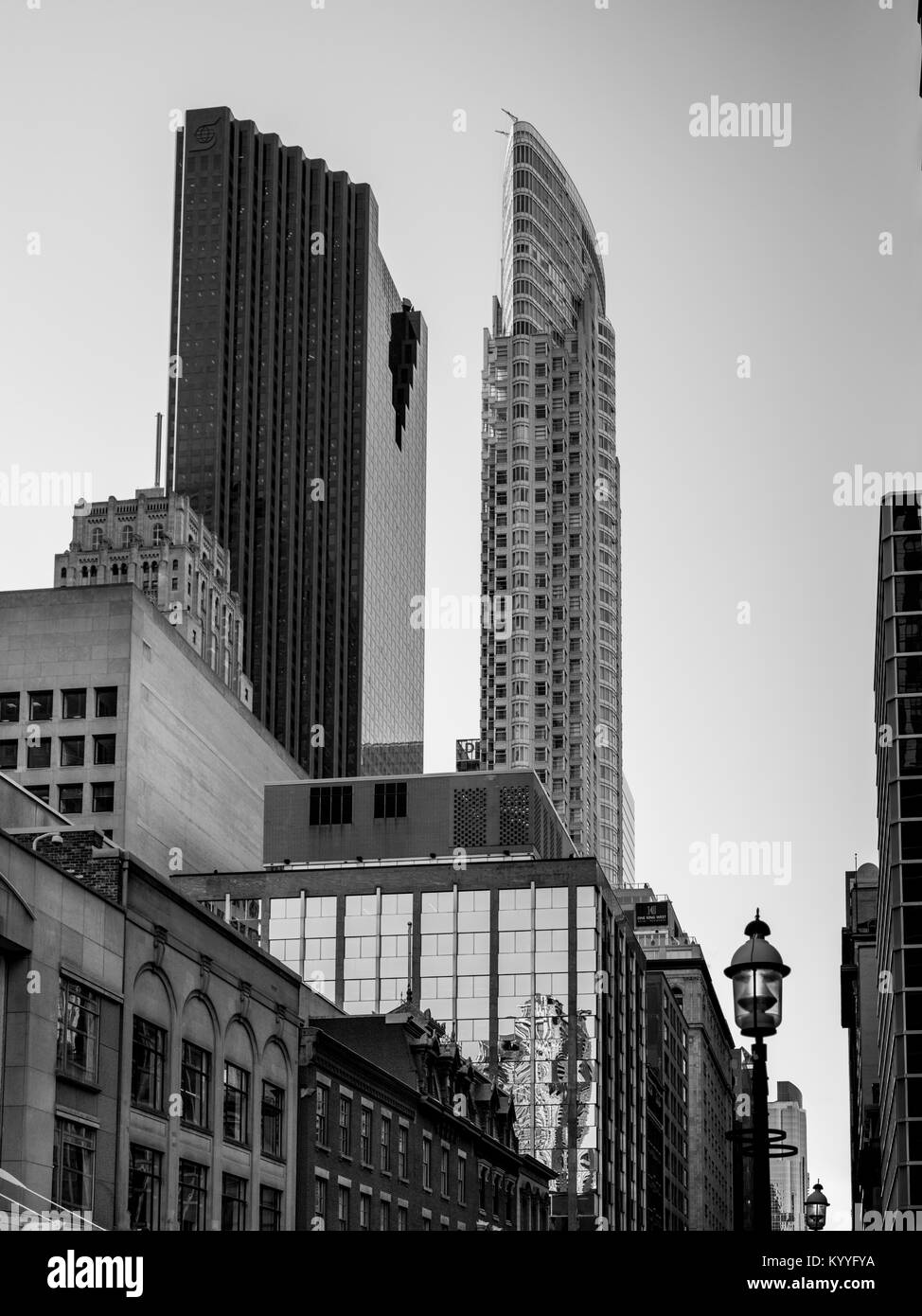 Low angle view of skyscrapers, Scotia Plaza, Toronto, Ontario, Canada Stock Photo