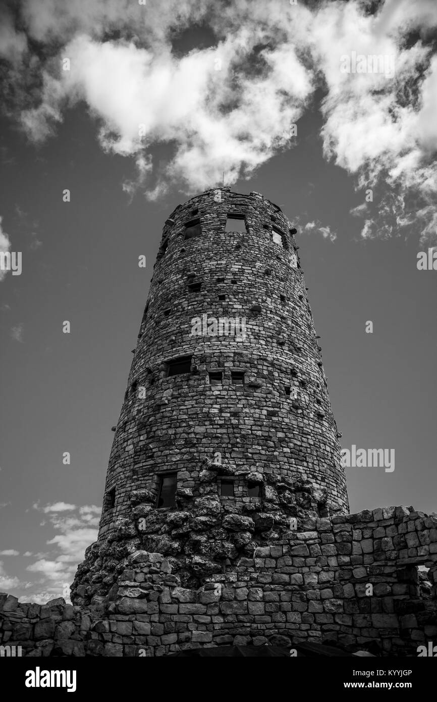 Desert View Tower in the Grand Canyon. Stock Photo