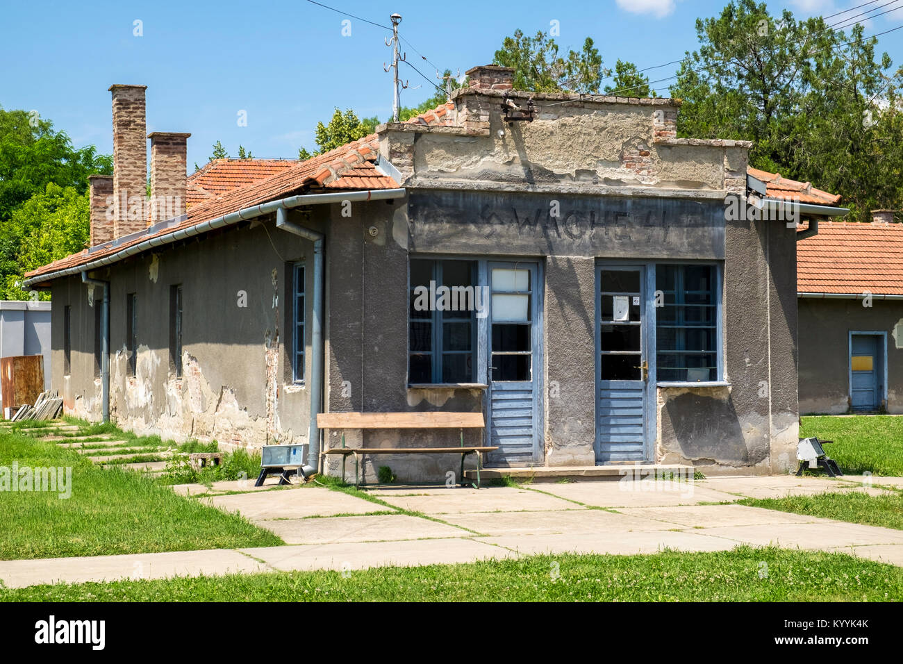 The Red Cross Camp Museum, Nis, Serbia, adopted by the Nazis during World War II as a transit camp. Also known as 12 February Camp. Stock Photo