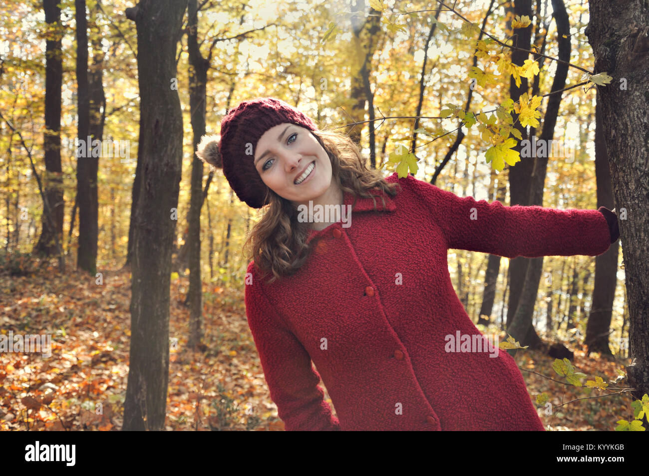 Happy young woman outdoors hi-res stock photography and images - Alamy