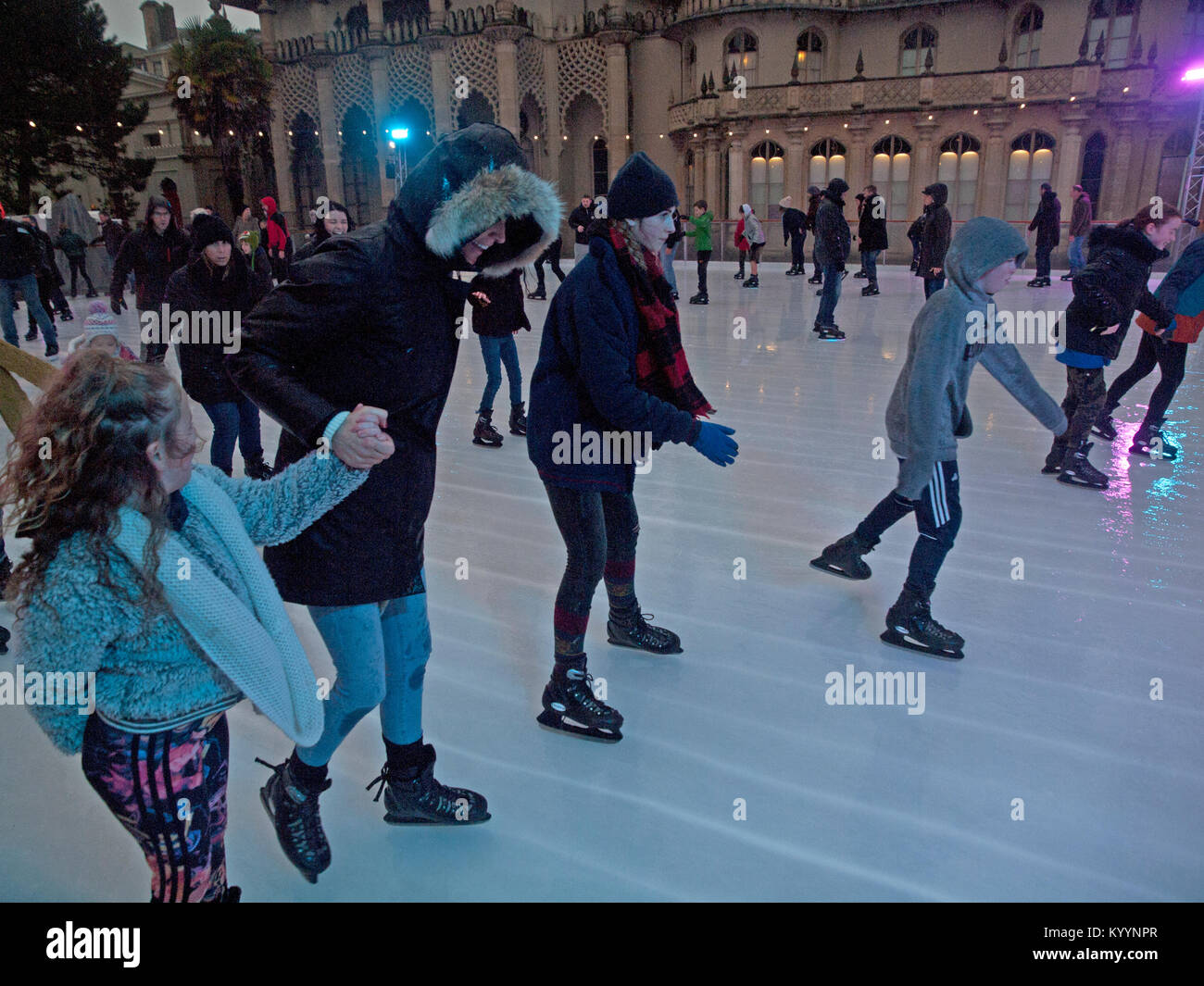 Ice skating in Brighton Stock Photo Alamy