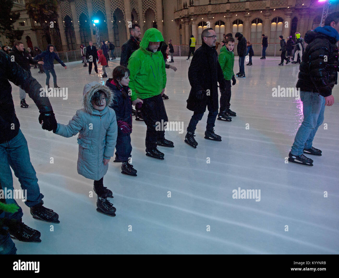 Ice skating in Brighton Stock Photo Alamy