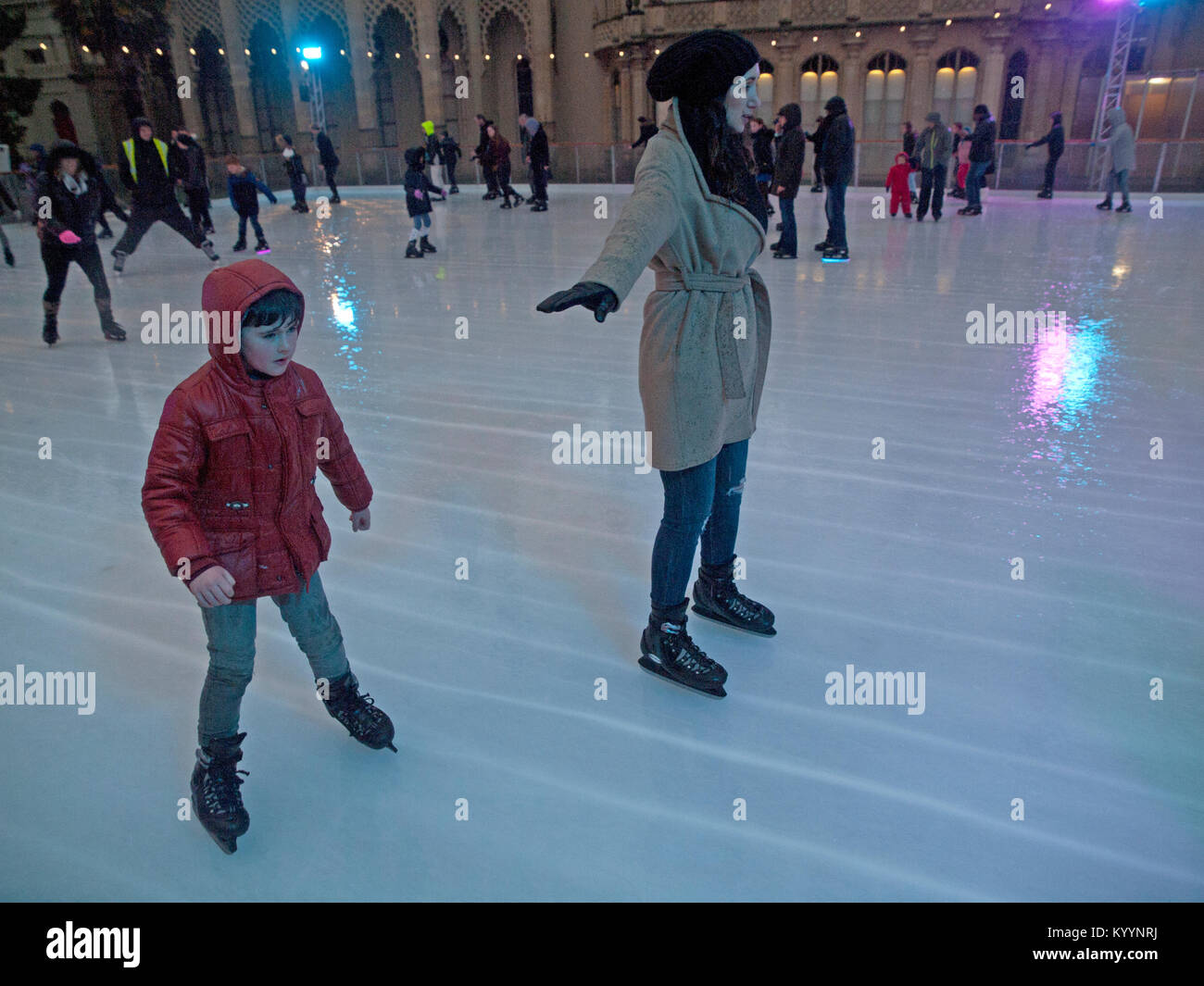 Ice skating in Brighton Stock Photo Alamy