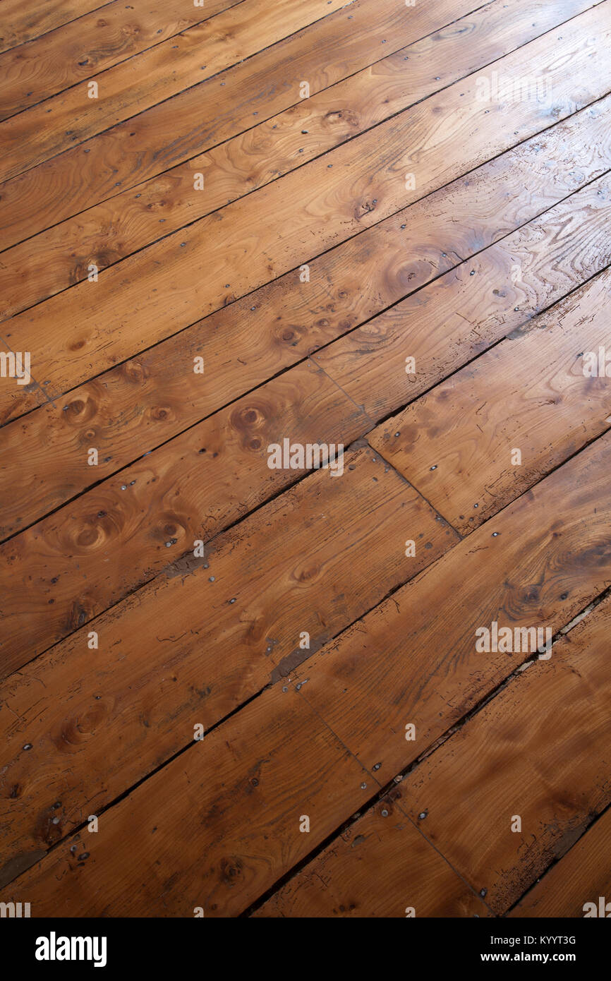 Old wooden floor boards after restoration Stock Photo Alamy