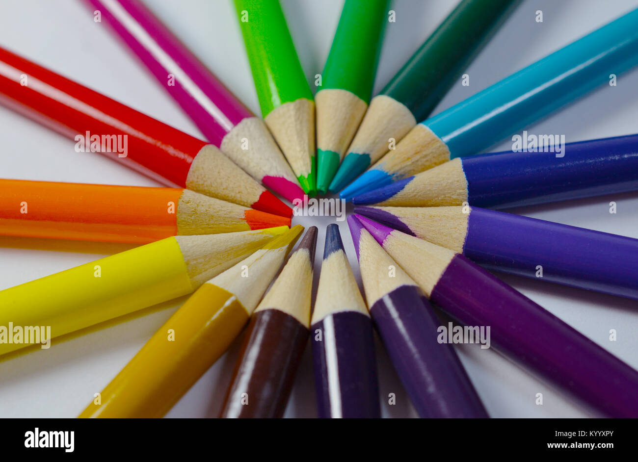 Macro close up colored pencils hires stock photography and images Alamy