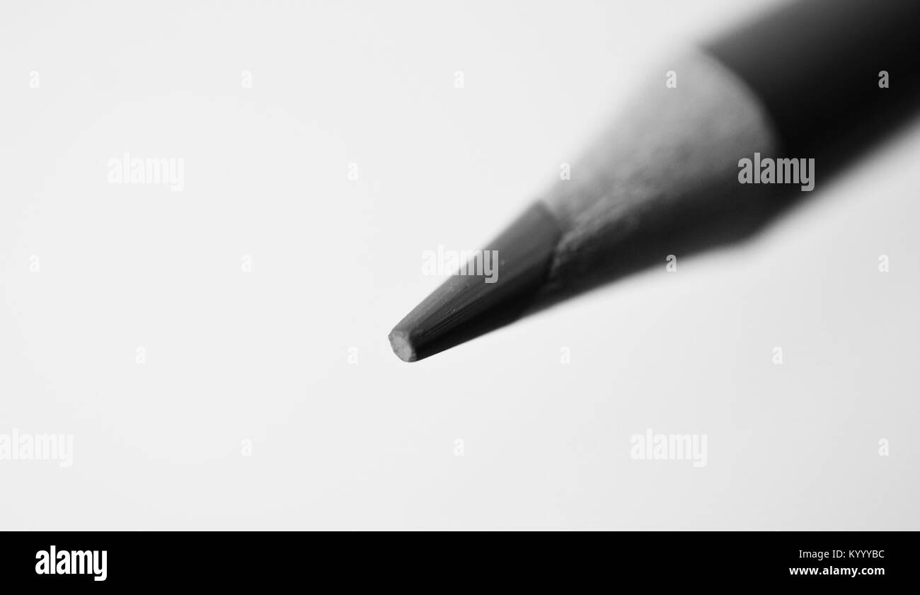 Black and White Pencil Tip Stock Photo