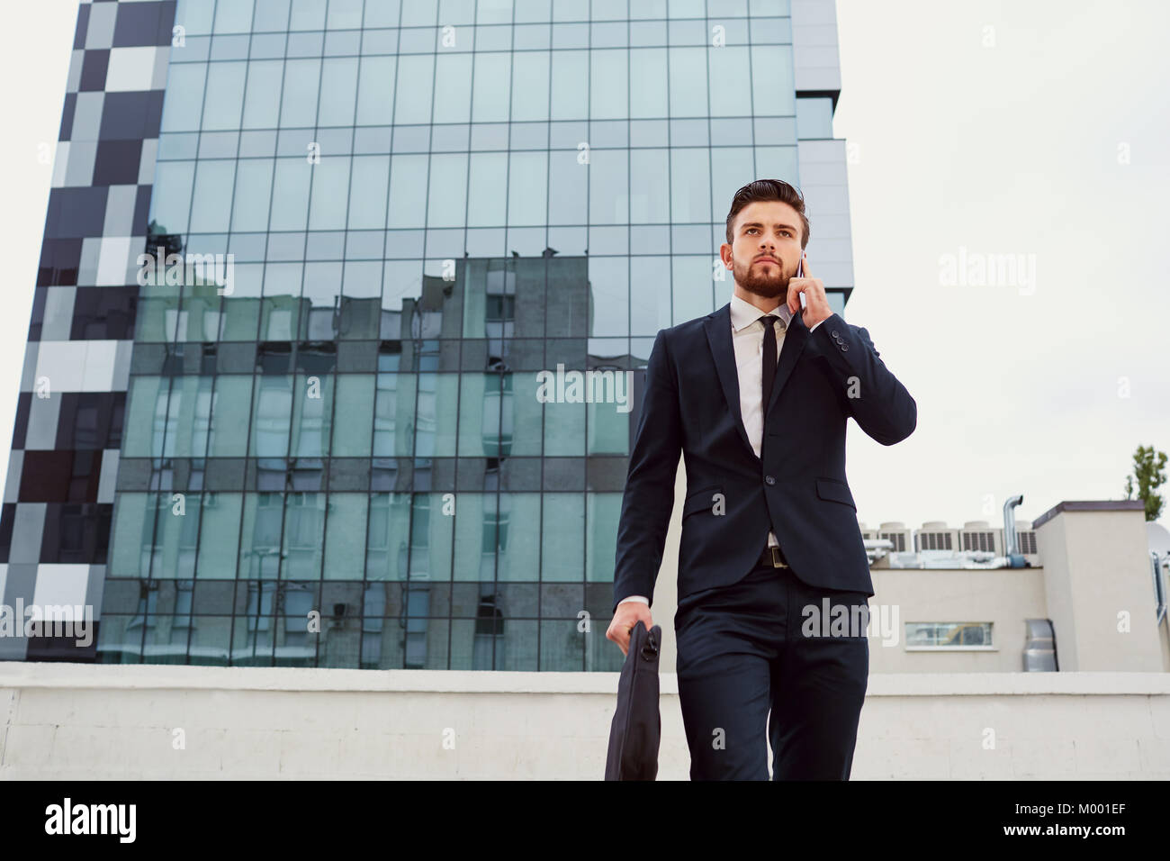 Businessman with a bag Stock Photo Alamy
