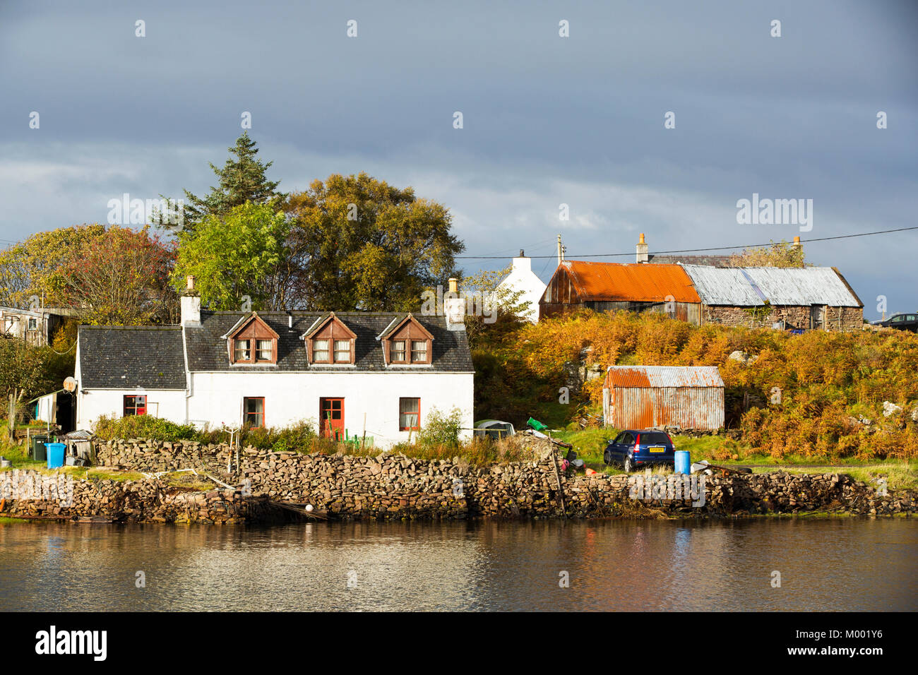 Houses in the hamlet of Camusterrach, near Applecross, Scotland, UK