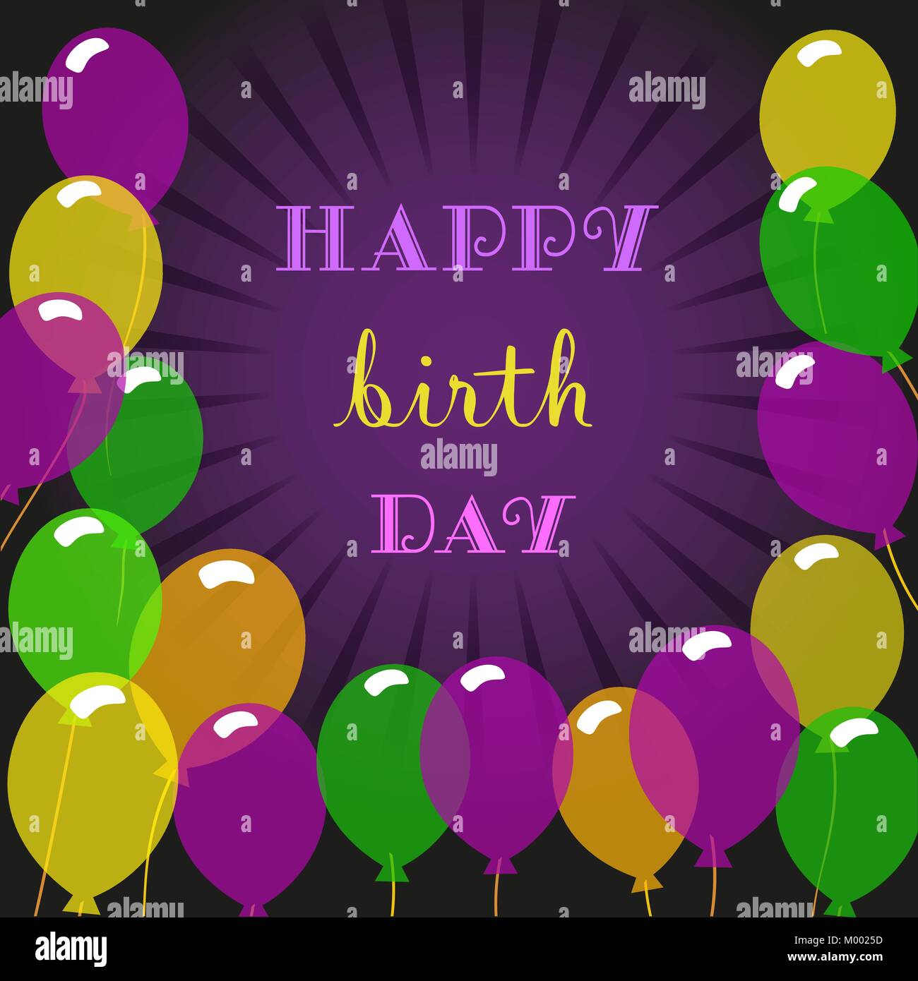 Happy Birthday Card Stock Vector Image & Art - Alamy