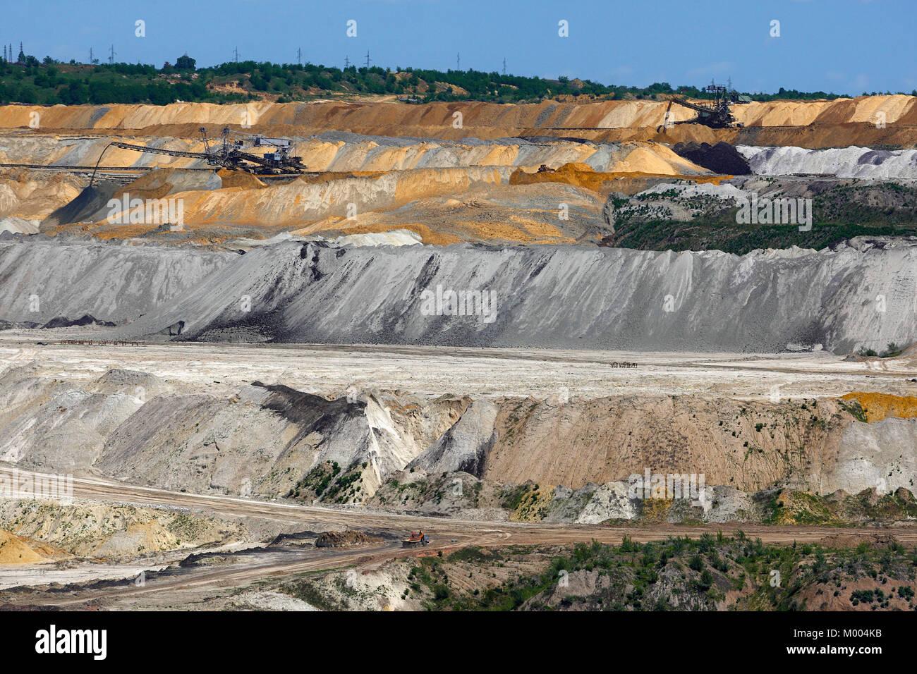 Machine exploitation coal mining basin Kolubara in Serbia Stock Photo