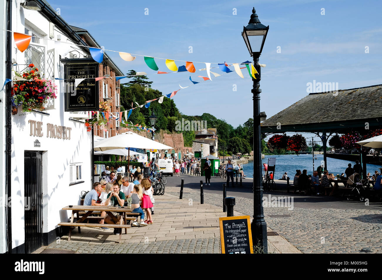 The Prospect pub, Exeter Quayside Stock Photo Alamy