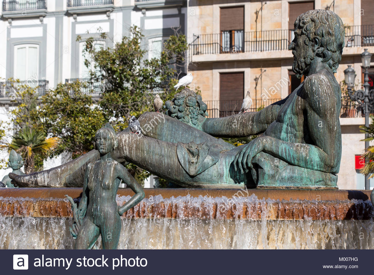 Fuente Del Turia And Basilica De La Virgen De Los Desamparados