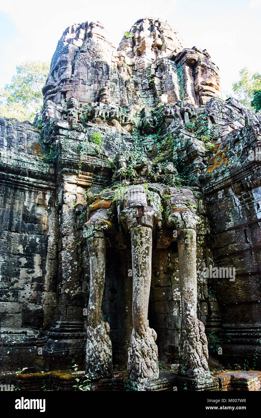 Historic building in Angkor wat Thom Cambodia Stock Photo