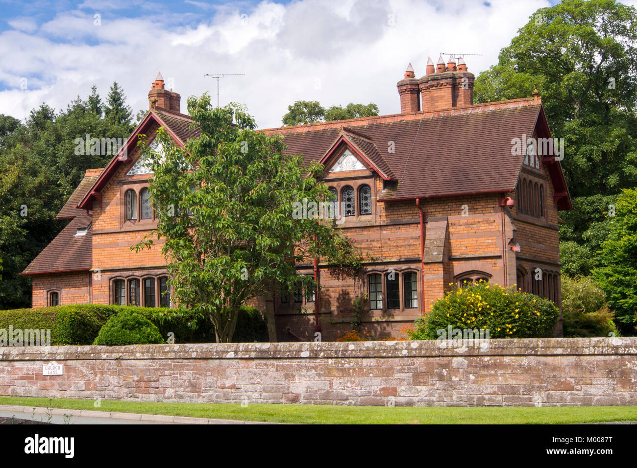 An old house in the grounds of Eaton Hall, Cheshire, UK. Stock Photo