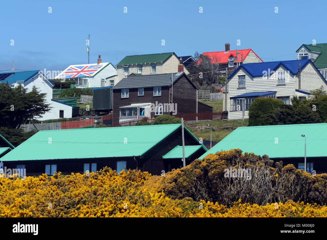 Photograph © Mark Lewis (07885581148) Roofs in Stanley Stock Photo Alamy