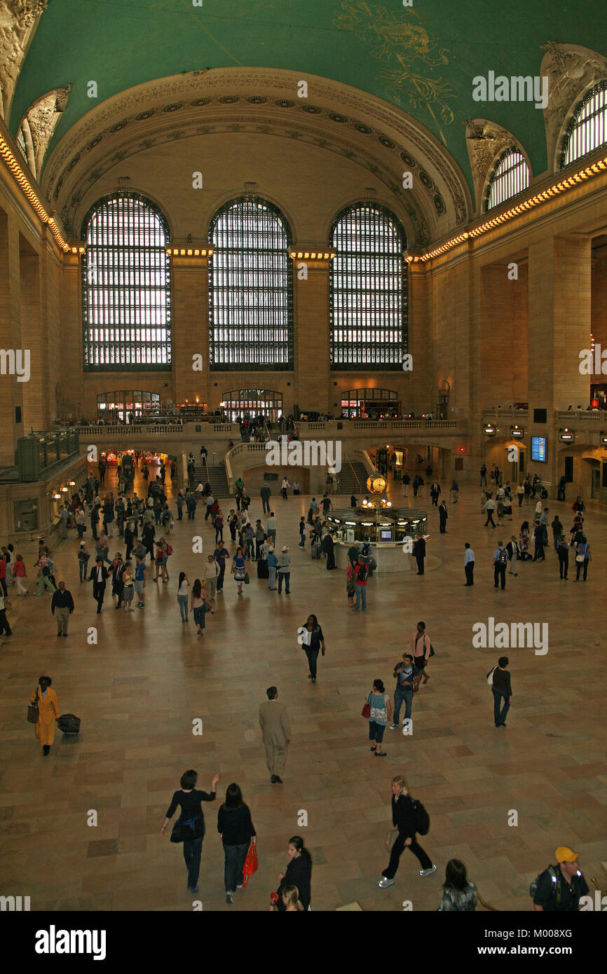 Grand Central Terminal (GCT), the commuter (and former intercity) railroad terminal at 42nd Street and Park Avenue, New York City, New York State, USA Stock Photo