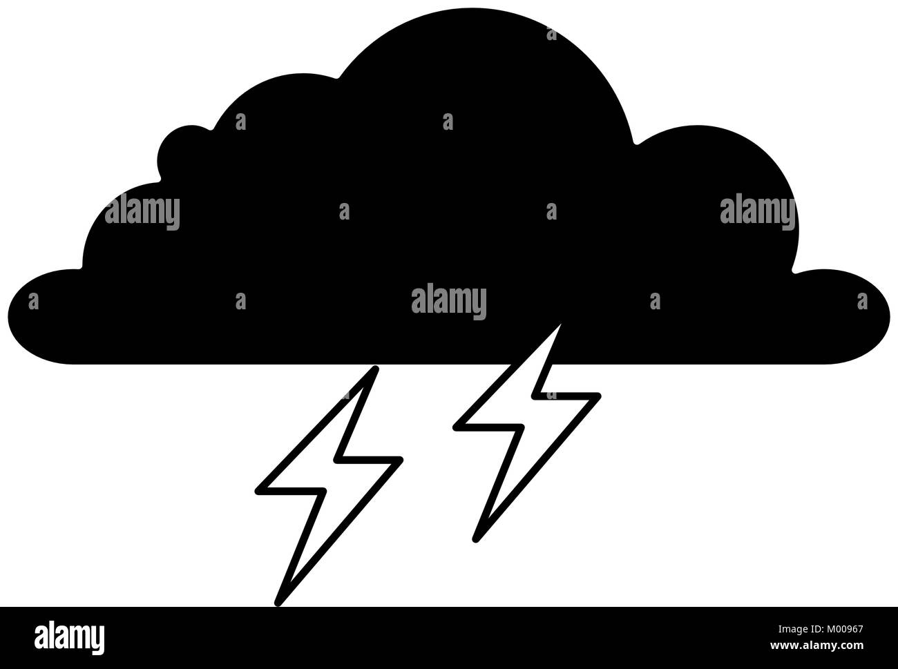 weather cloud rainy with ray vector illustration design Stock Vector ...