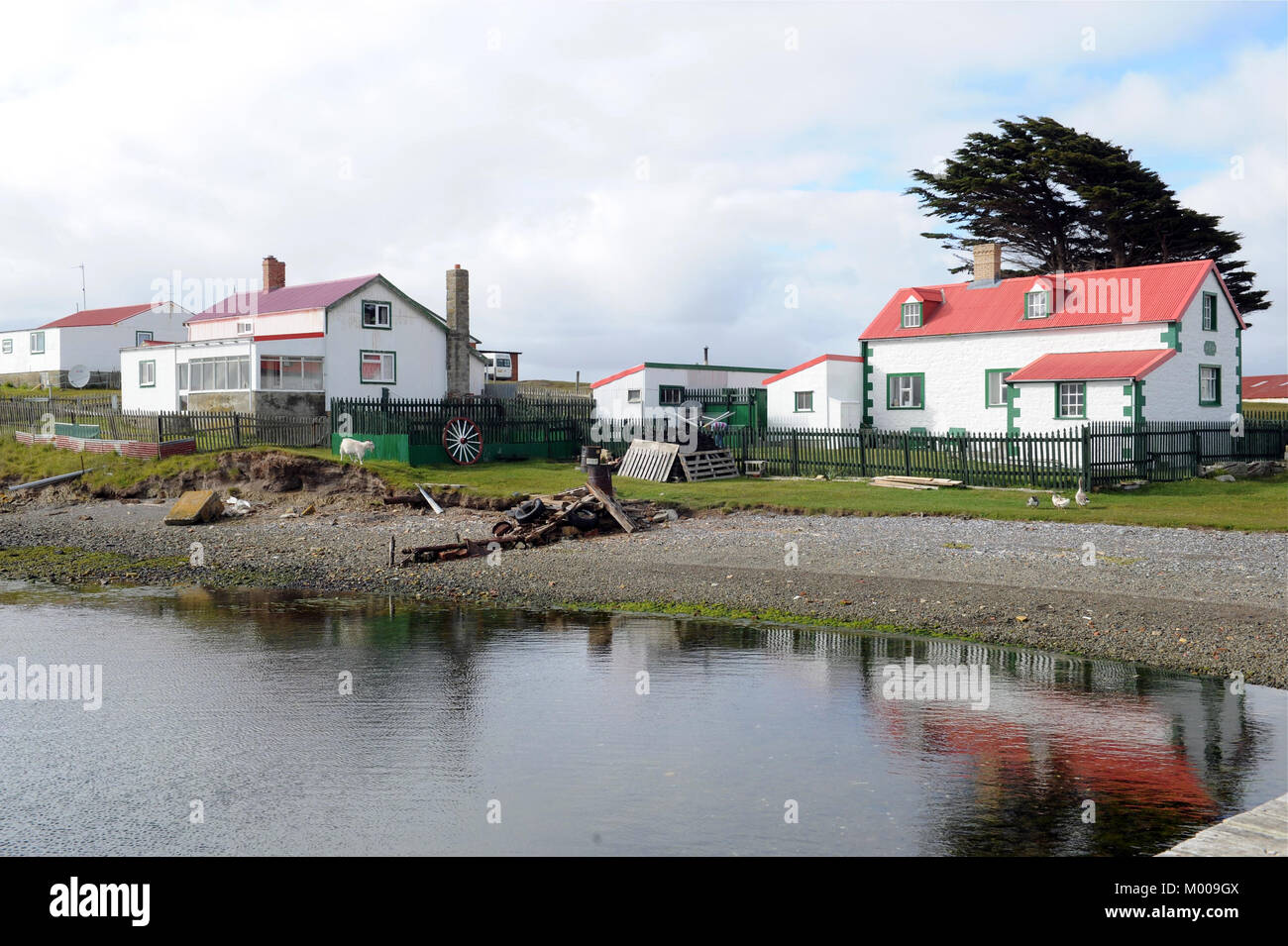 Goose Green, East Falkland. Stock Photo