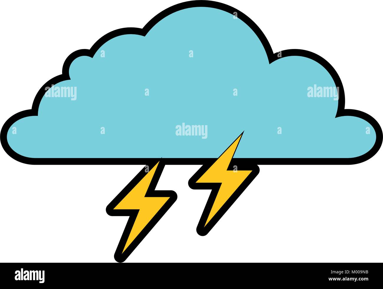 weather cloud rainy with ray vector illustration design Stock Vector ...