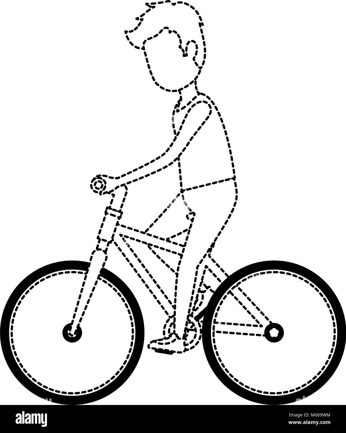 man riding bicycle avatar character vector illustration design Stock ...