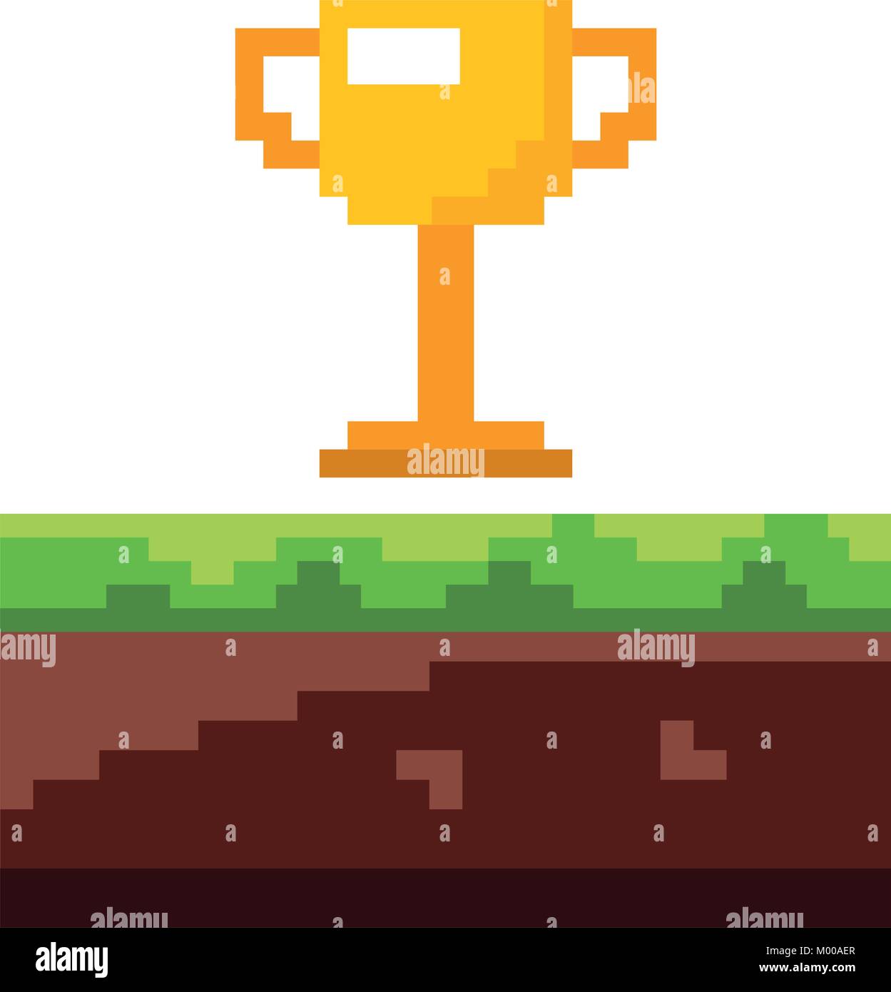 pixelated trophy cup award game Stock Vector Image & Art - Alamy