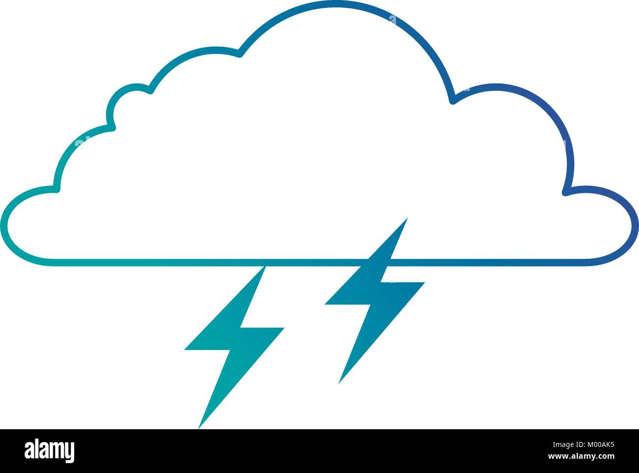 weather cloud rainy with ray vector illustration design Stock Vector ...