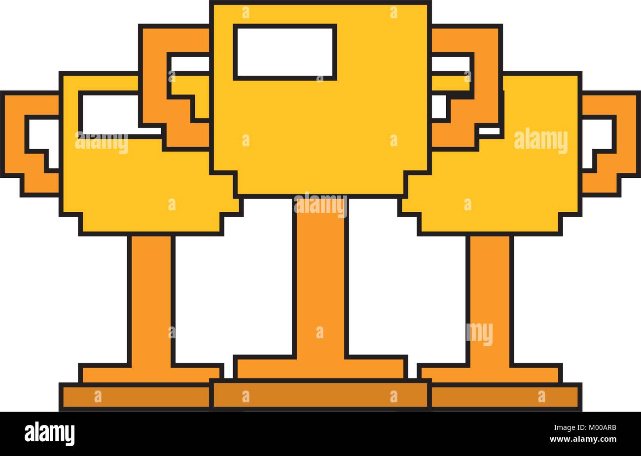 set of pixelated trophy award game Stock Vector Image & Art - Alamy
