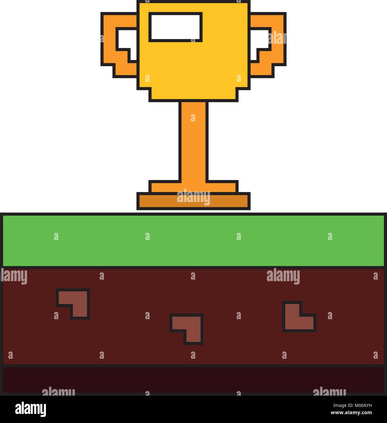 pixelated trophy cup award game Stock Vector Image & Art - Alamy