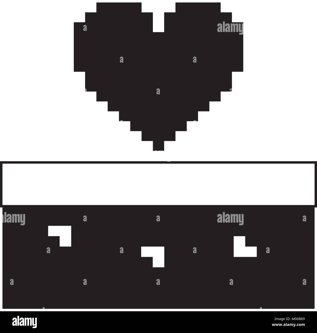 Video game heart pixelated icon hi-res stock photography and images - Alamy