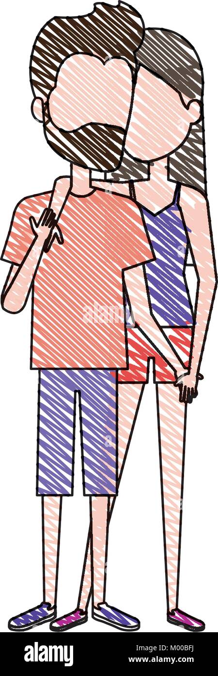 couple in love embraced vector illustration design Stock Vector Image ...