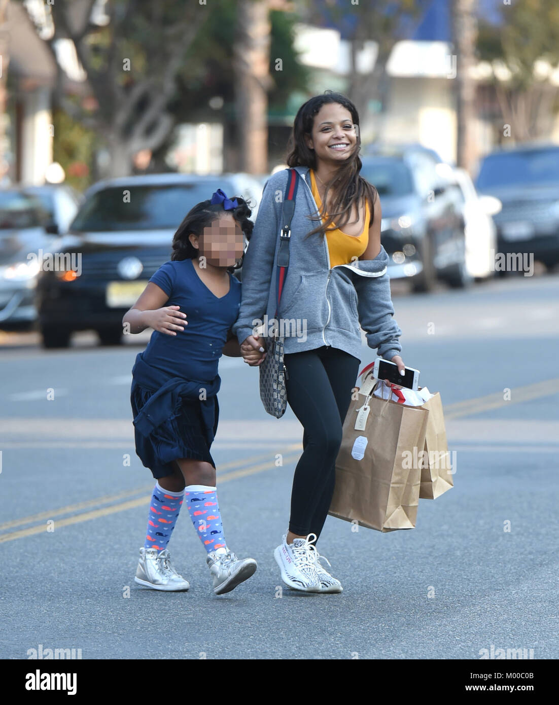 Christina Milian goes shopping with daughter Violet Madison Nash ...