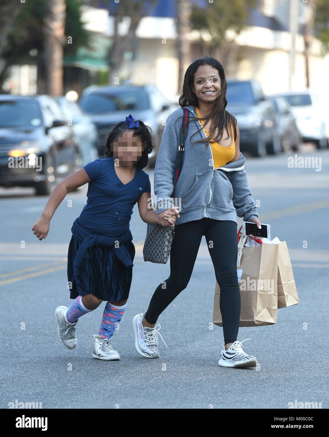 Christina Milian goes shopping with daughter Violet Madison Nash