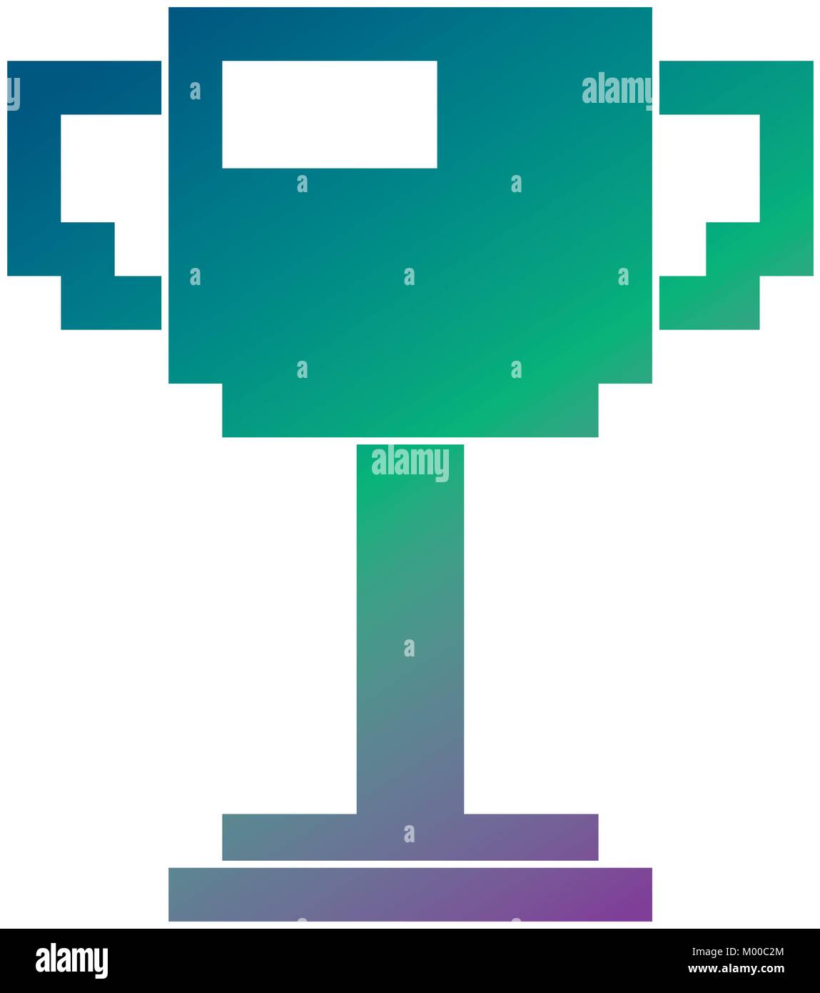 Trophy Pixelated Game Award Winner Stock Vector Image Art Alamy