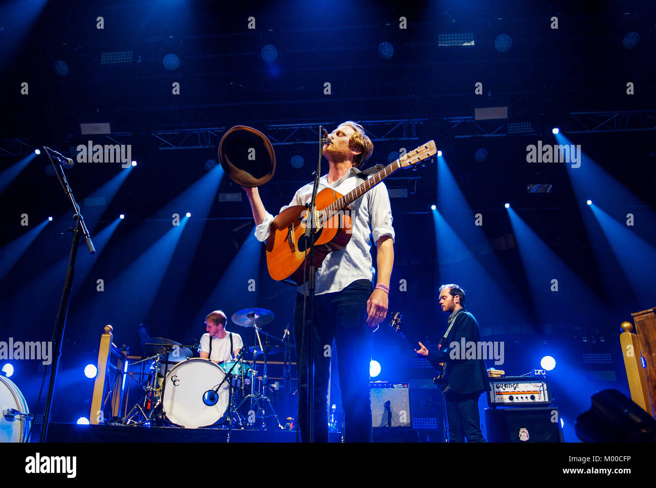The American folk rock band The Lumineers performs a live concert at