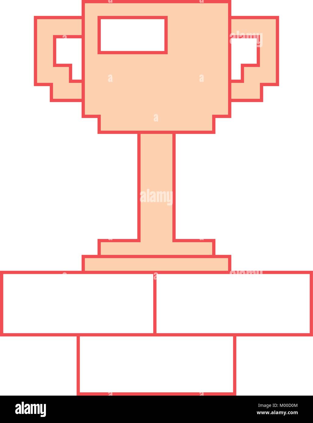 pixel trophy prize game brick wall Stock Vector Image & Art - Alamy