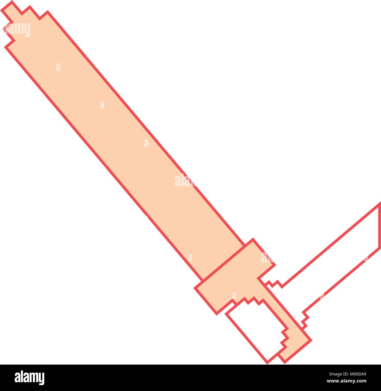 pixelated hand holding sword weapon video game Stock Vector Image & Art ...
