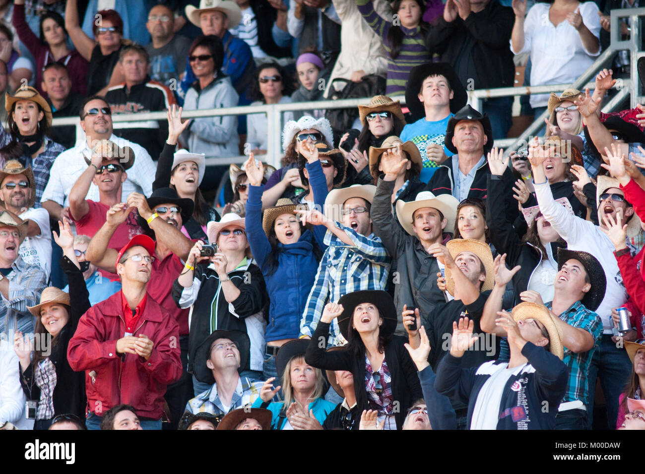 St-Tite, Canada, September 10, 2011.Crowd of people enjoying the rodeo competitions at the St-Tite Western Festival.Credit:Mario Beauregard/Alamy Live Stock Photo