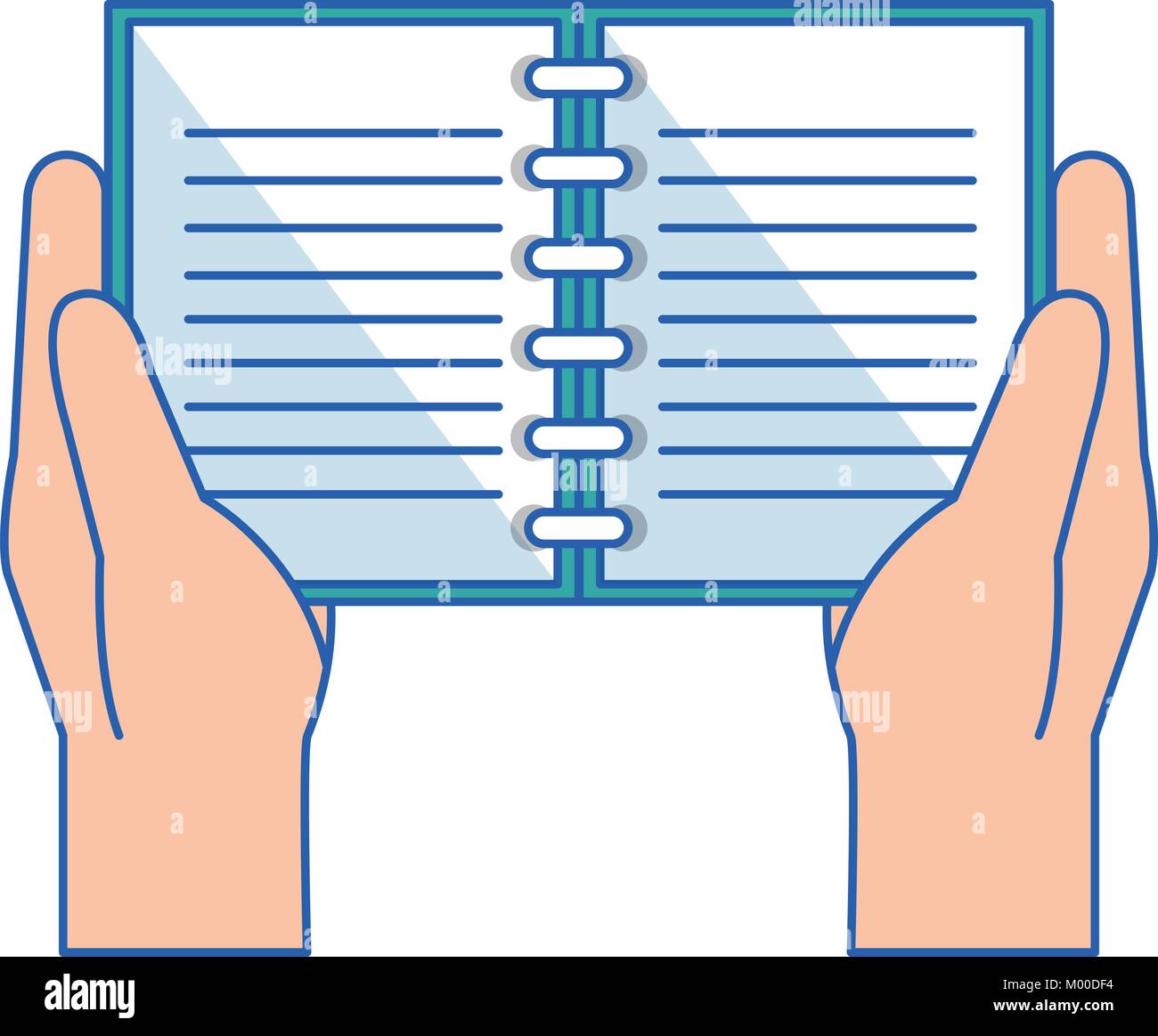 hands with note book vector illustration design Stock Vector Image ...