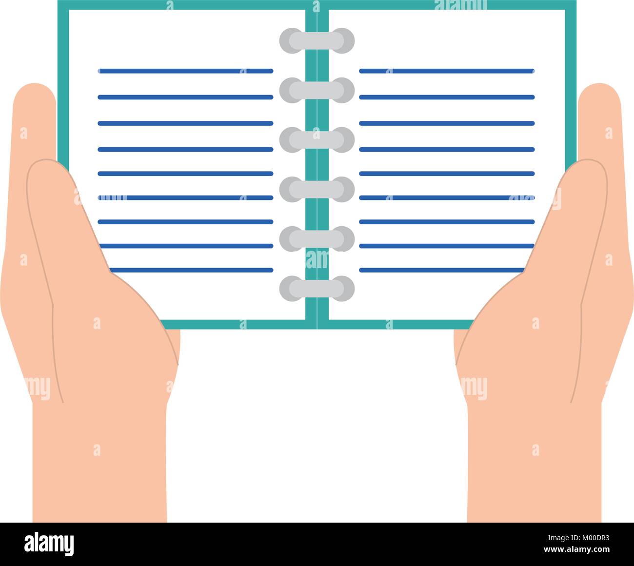 hands with note book vector illustration design Stock Vector Image ...