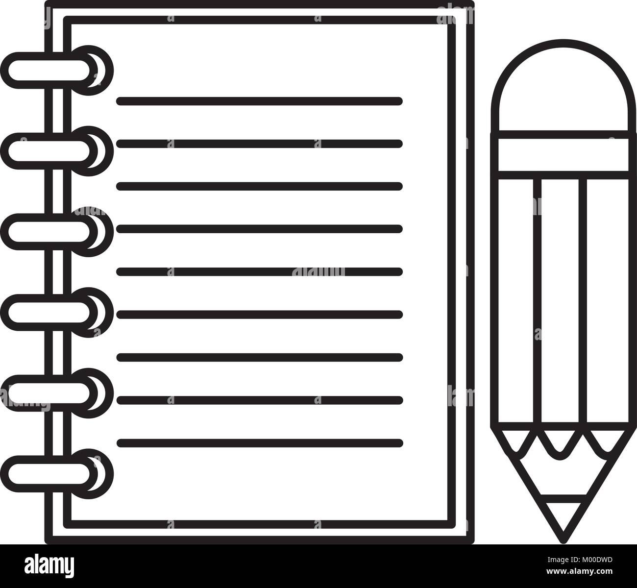 Note Book Design Vector note book with pencil vector illustration design Stock Vector Image ...