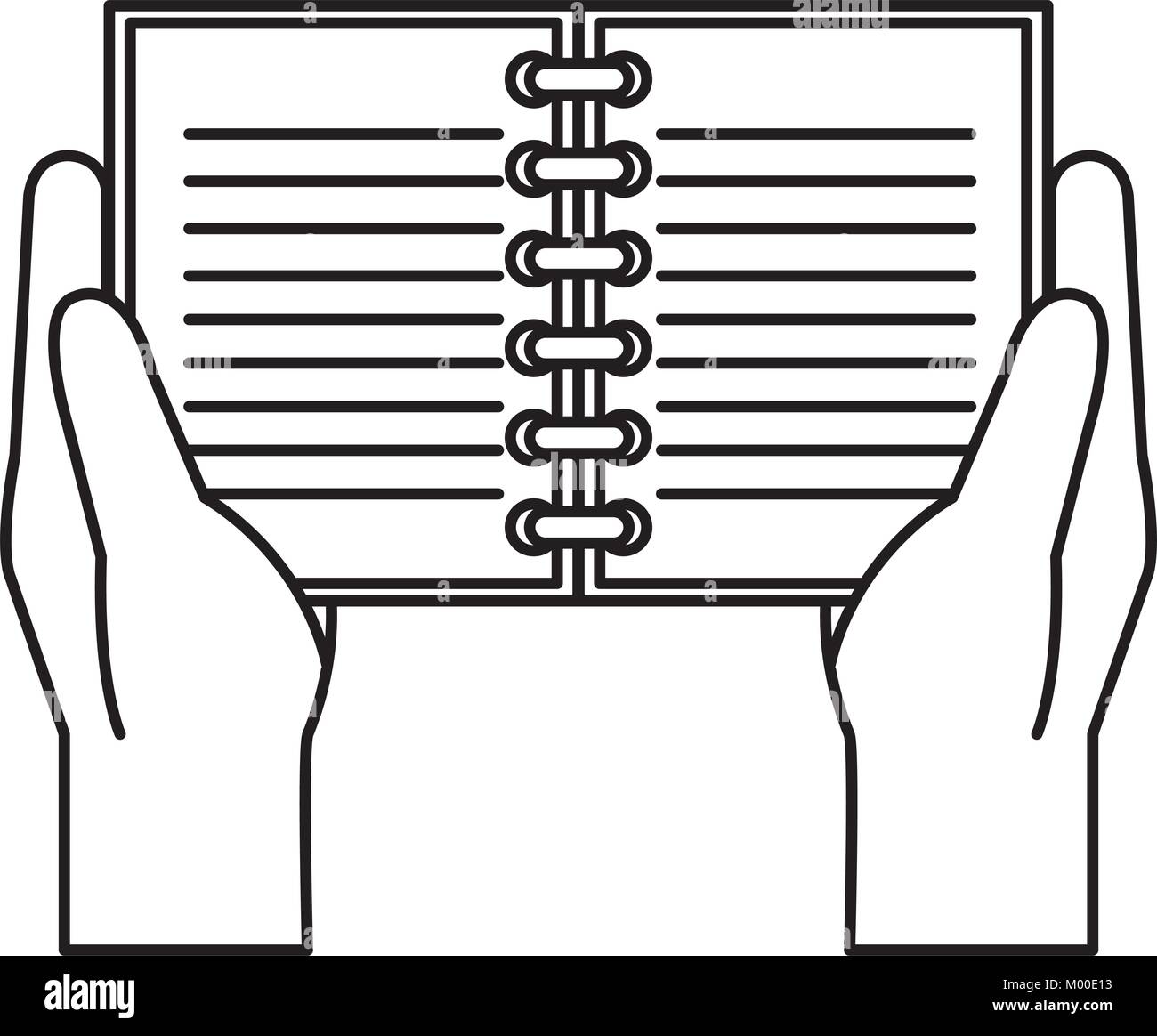 hands with note book vector illustration design Stock Vector Image ...