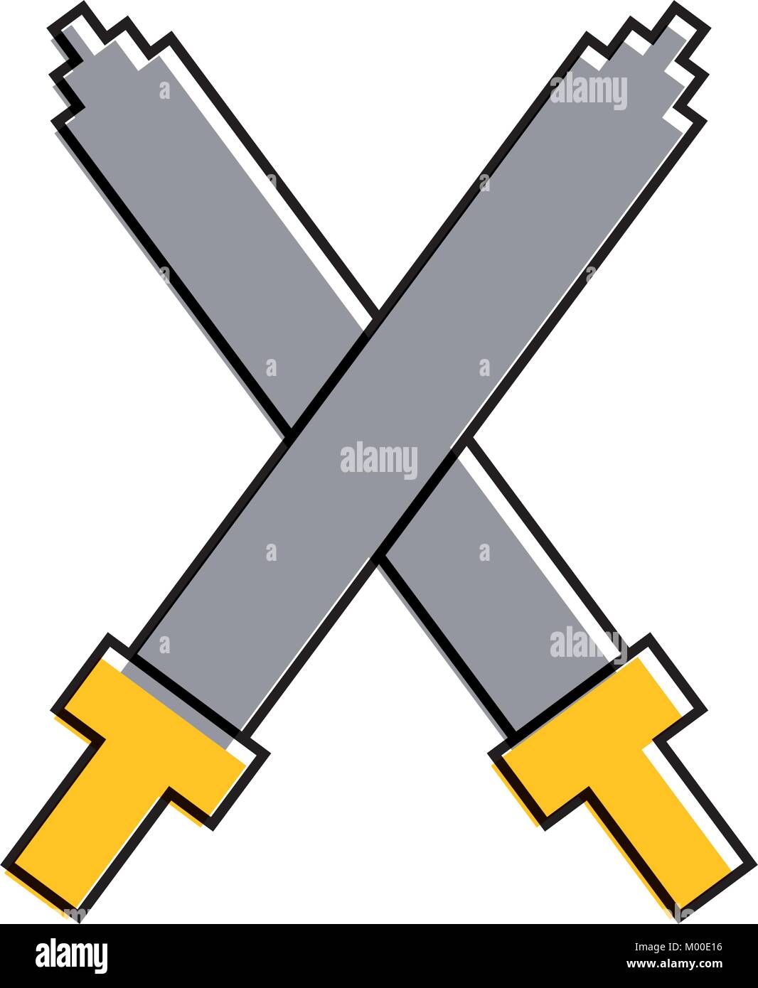 pixel crossed swords video game interface design Stock Vector Image ...