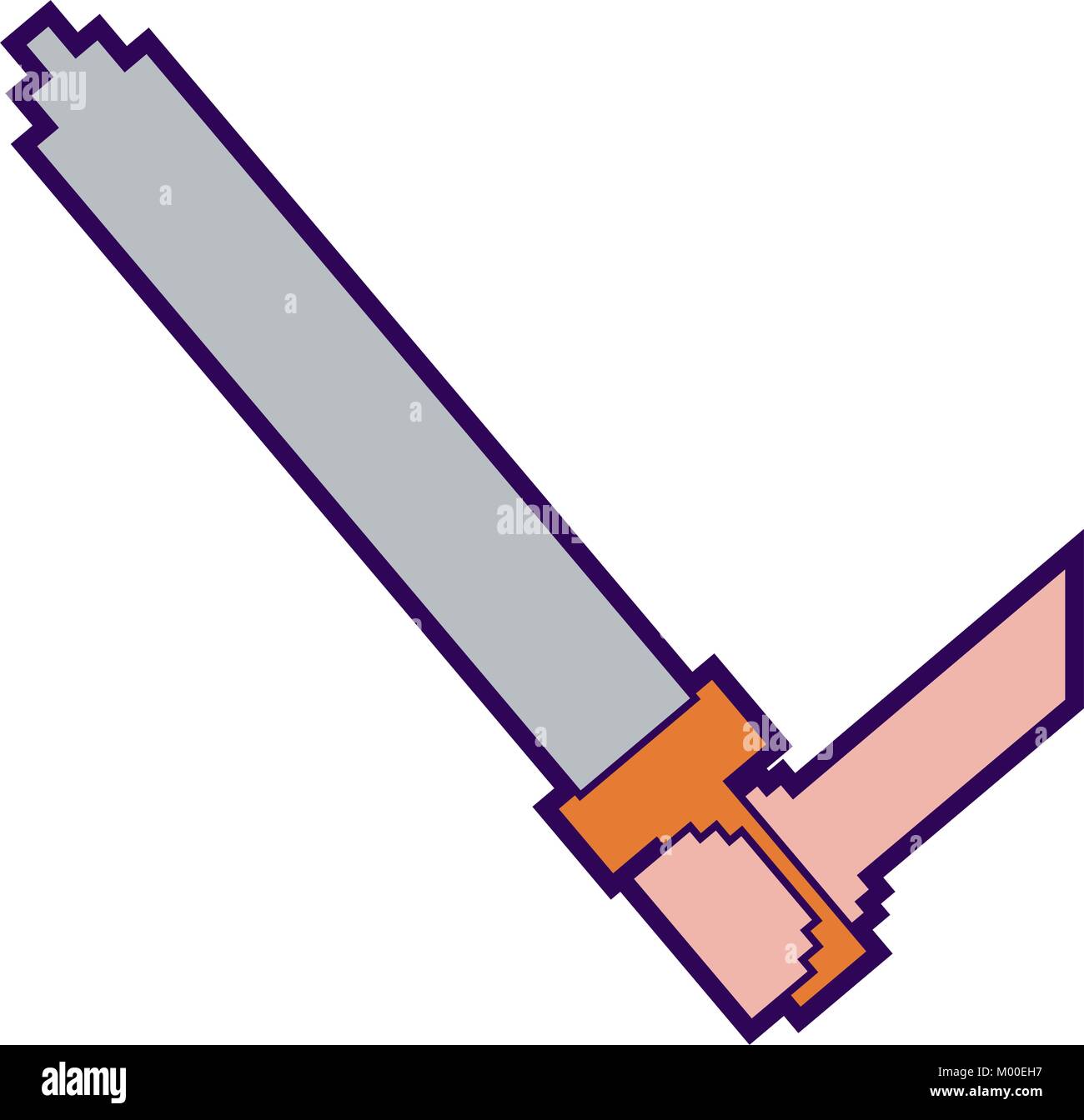 pixelated hand holding sword weapon video game Stock Vector Image & Art ...