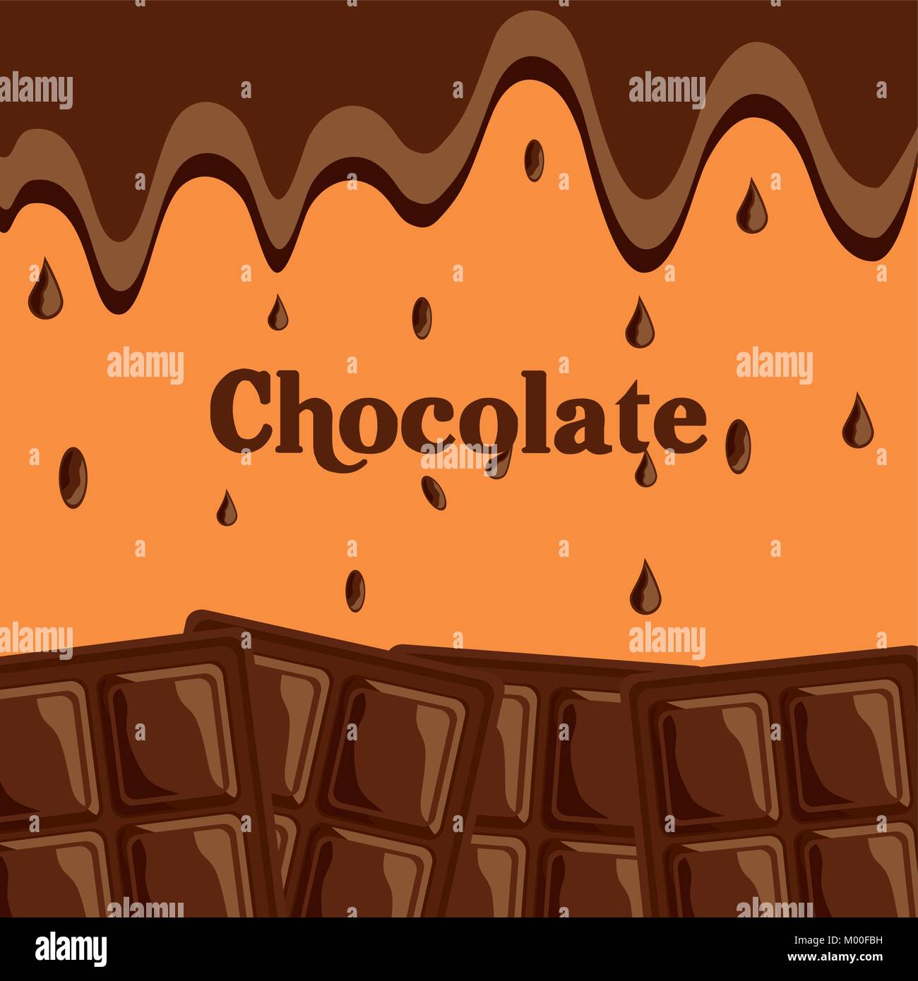 melted chocolate bar cocoa sugar poster Stock Vector Image & Art Alamy