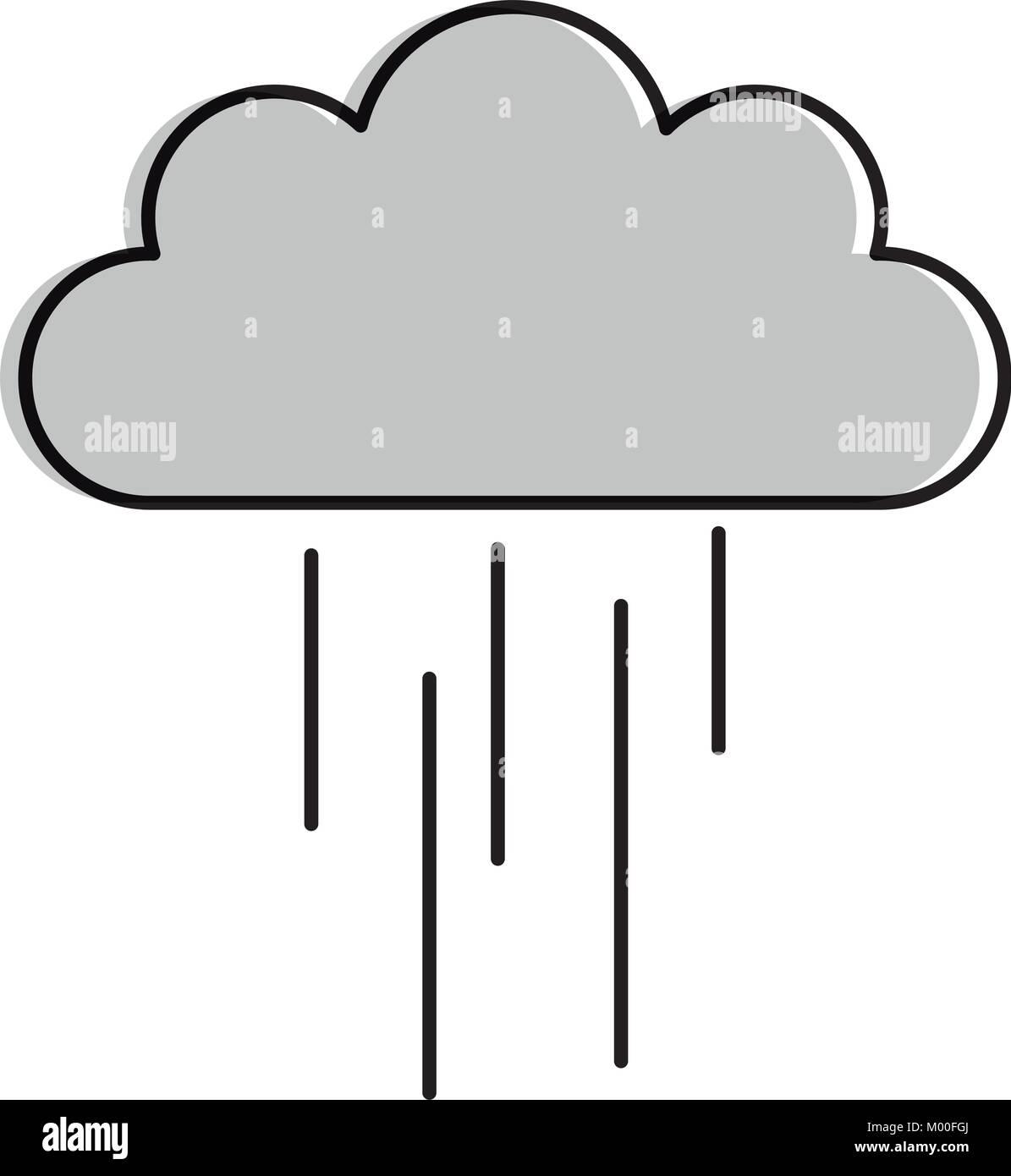 weather cloud rainy icon vector illustration design Stock Vector Image ...