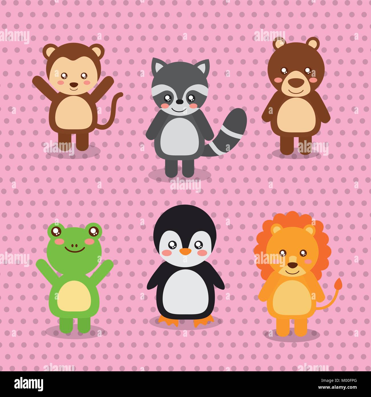 set cute animals wildlife fauna Stock Vector Image & Art - Alamy