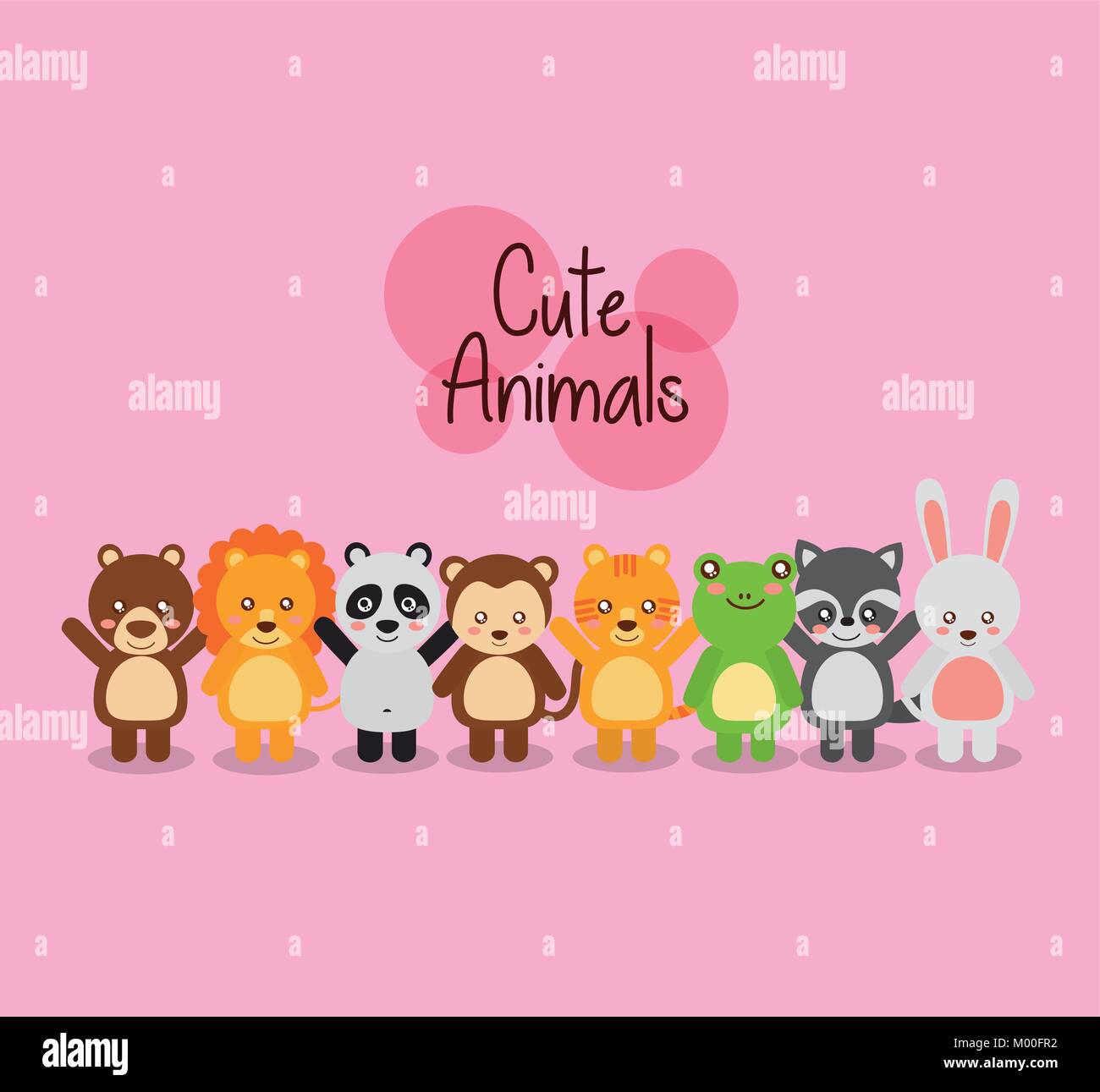 set cute animals wildlife fauna Stock Vector Image & Art - Alamy