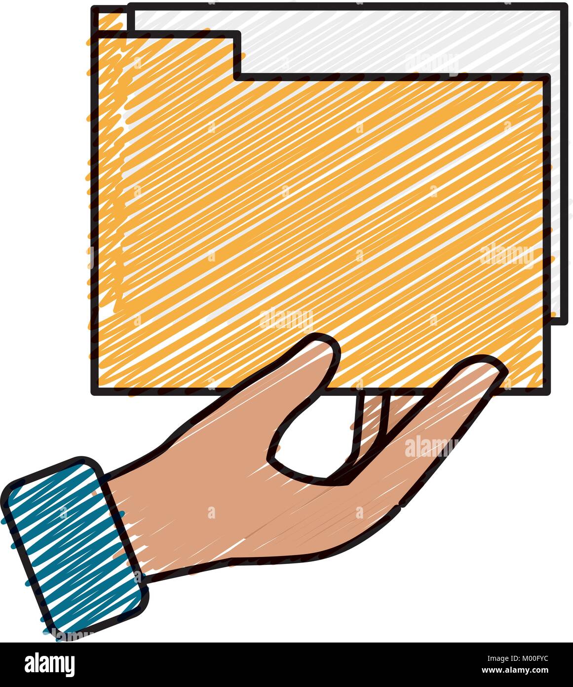 hand with file folder documents icon vector illustration design Stock ...