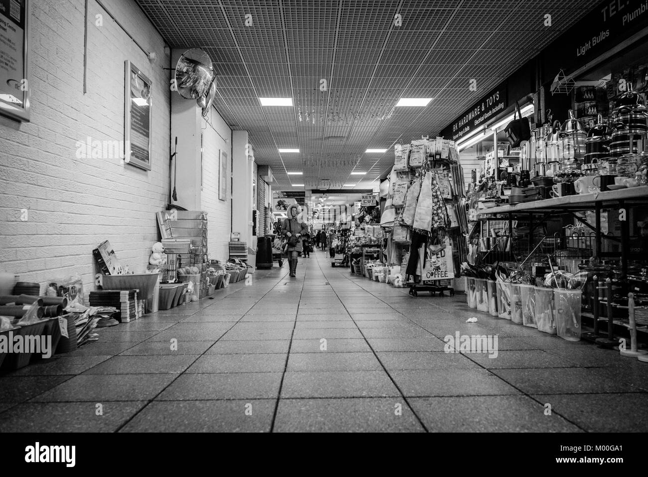 Stalls and Shoppers in the Oastler Shopping Centre, John Street market